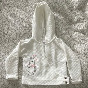 Disney Baby white hoodie, 18 months